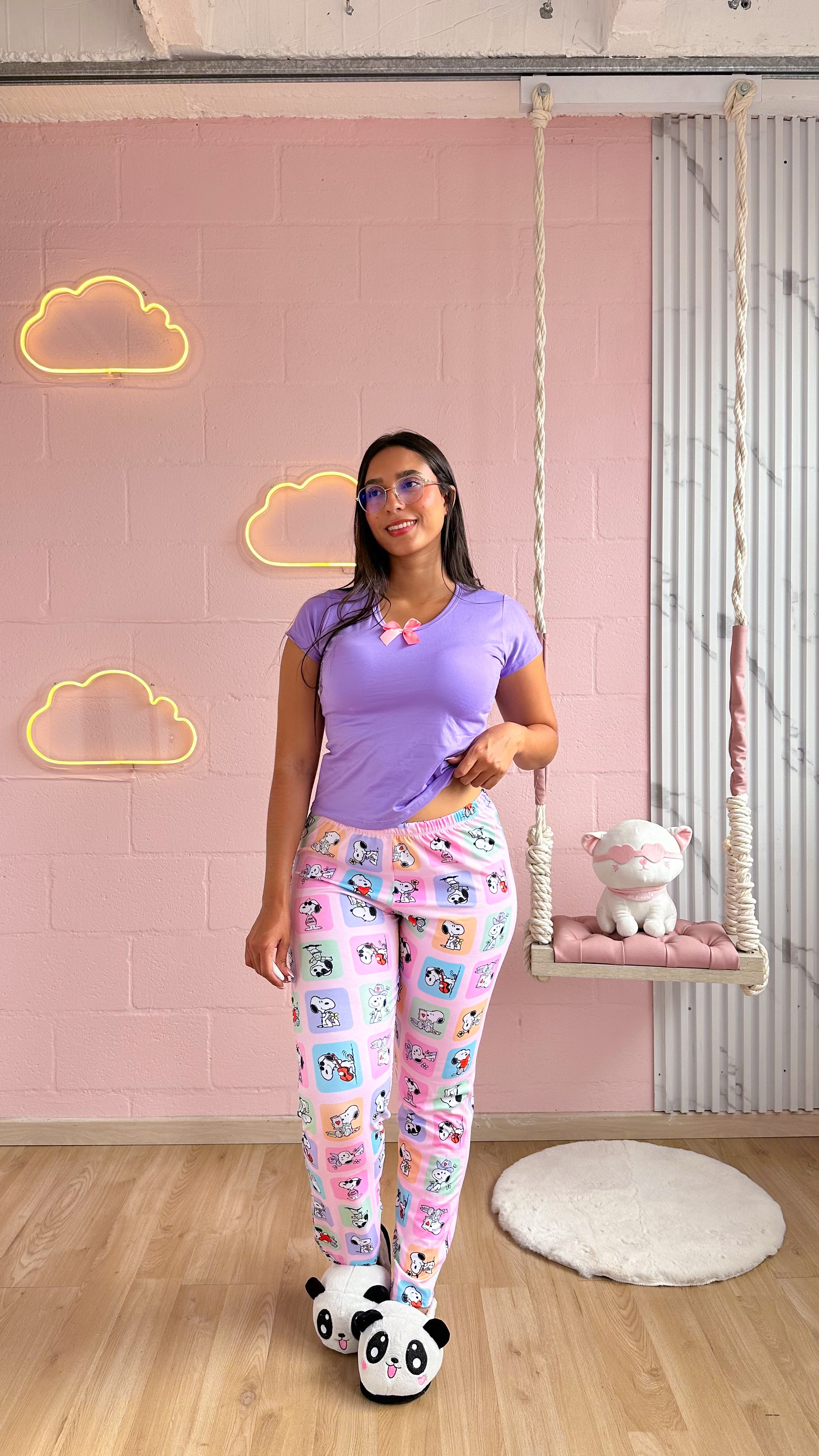 Pijama de pantalon sublimada con camiseta