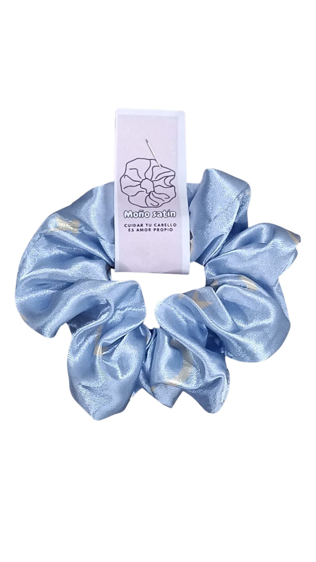 Scrunchie en satin estampado