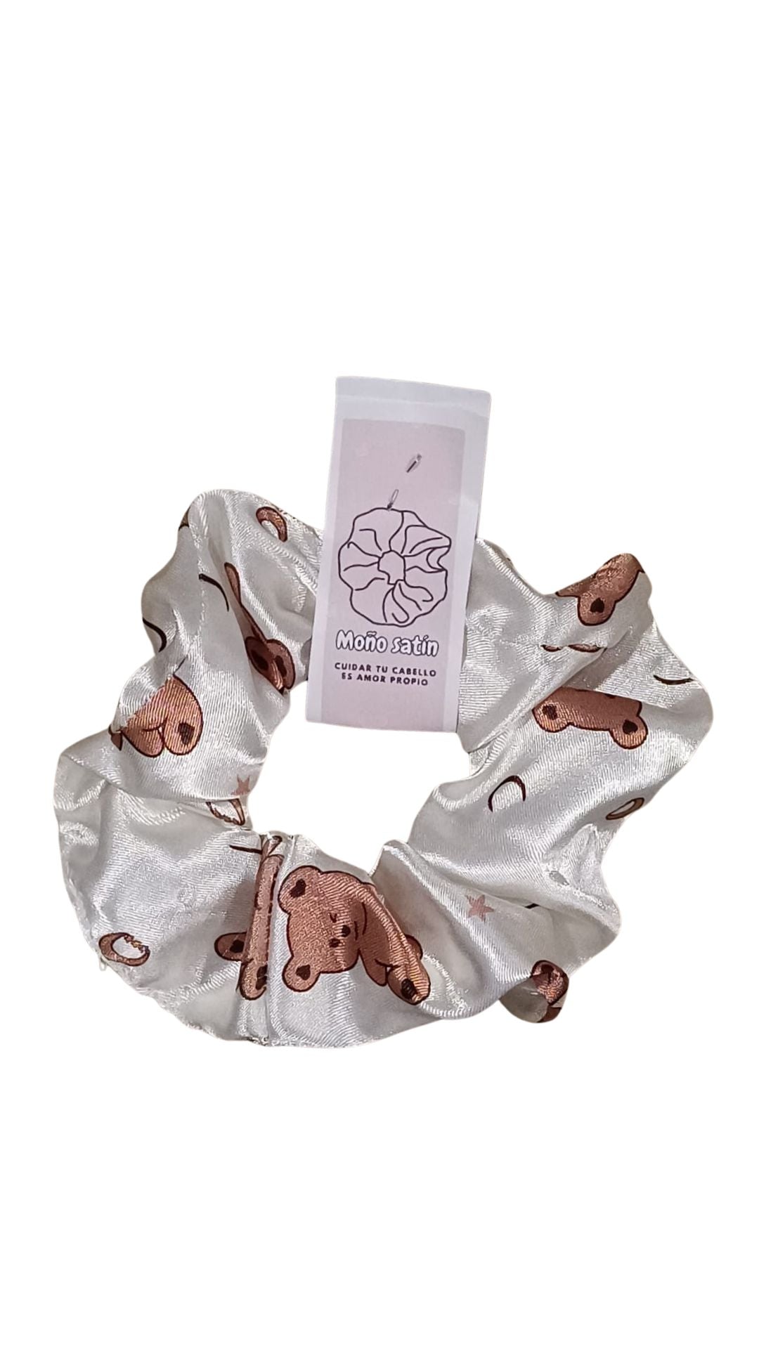 Scrunchie en satin estampado