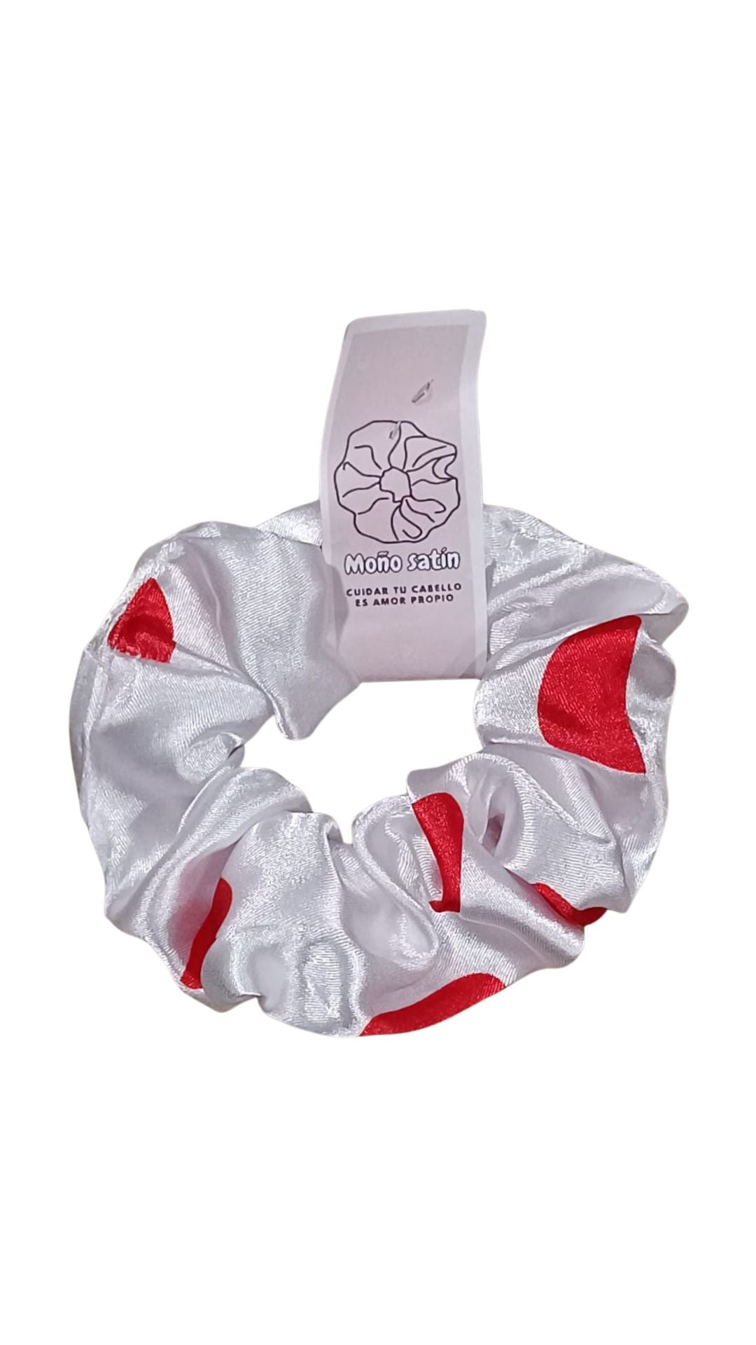 Scrunchie en satin estampado