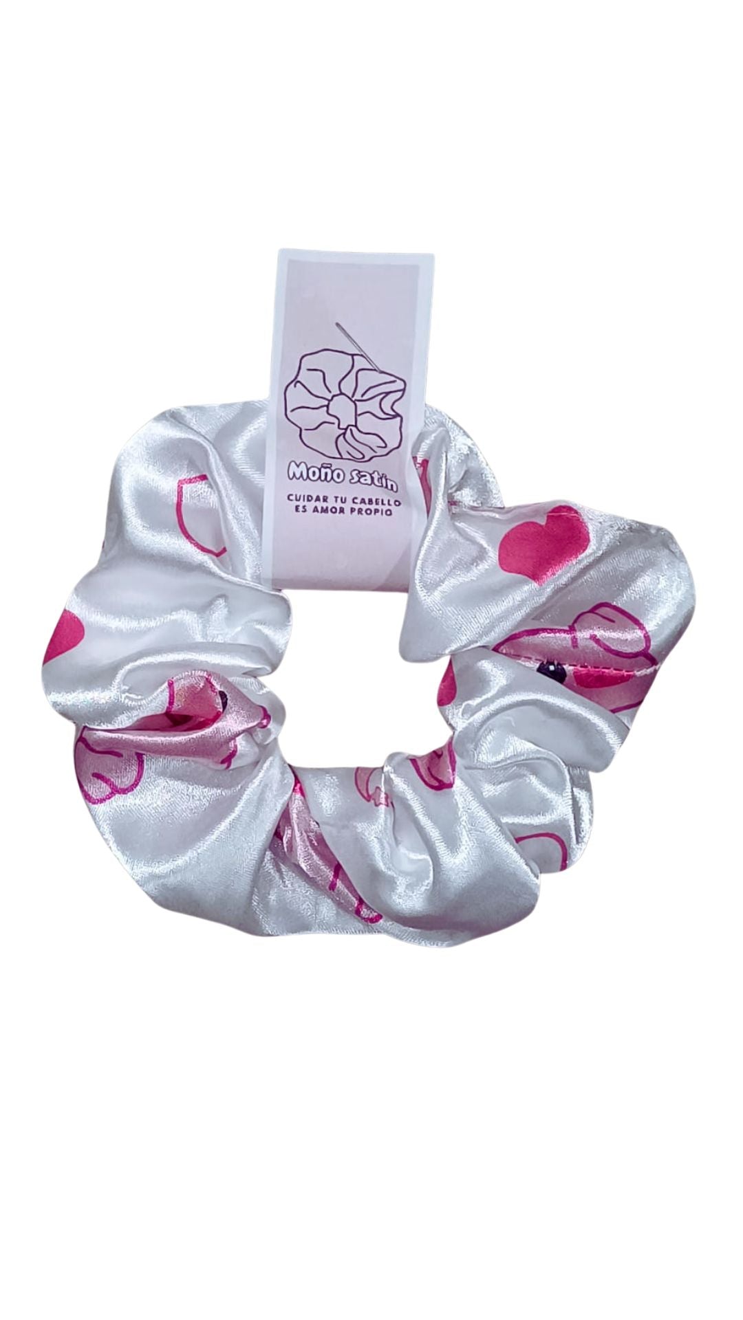 Scrunchie en satin estampado