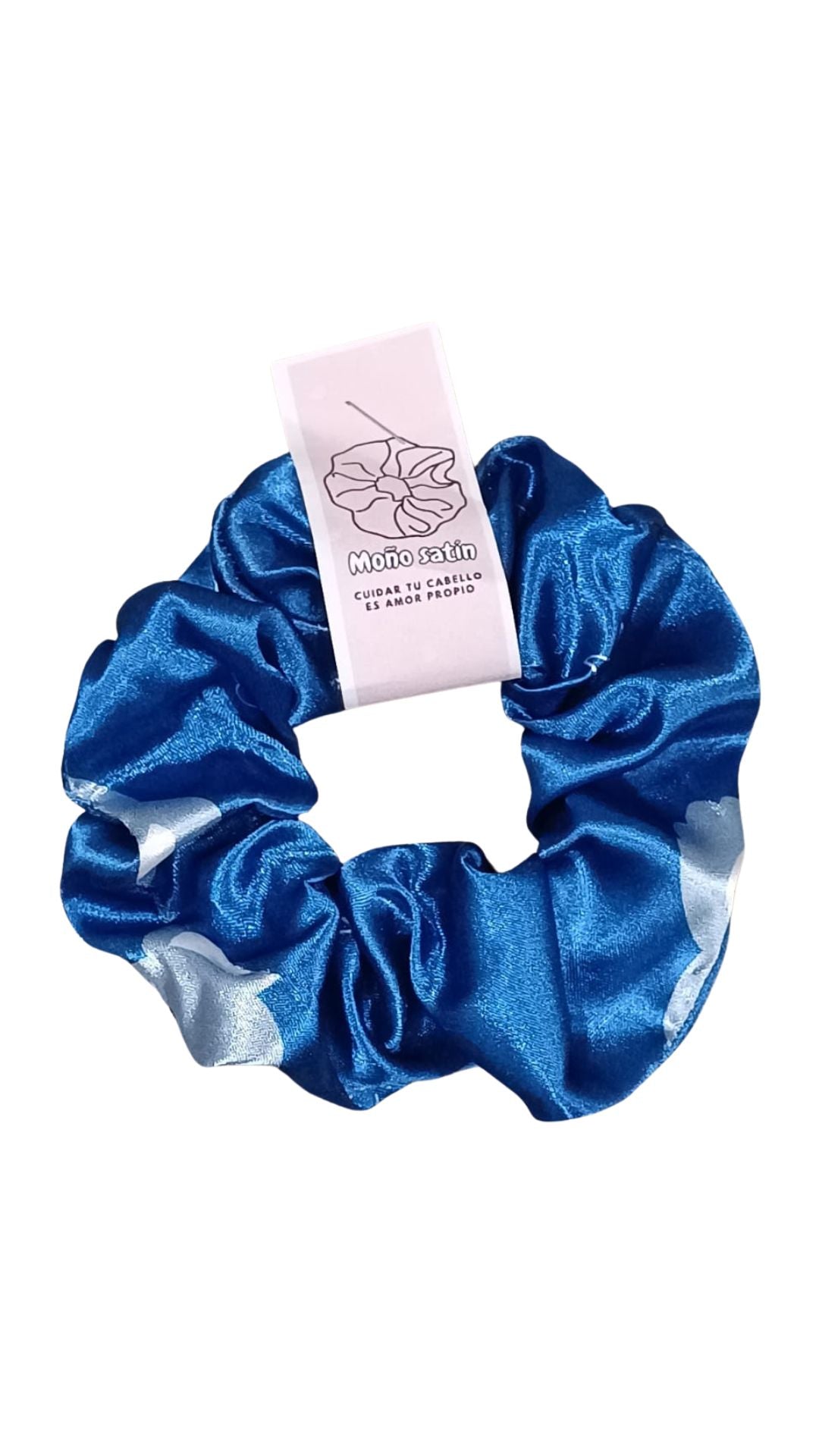 Scrunchie en satin estampado