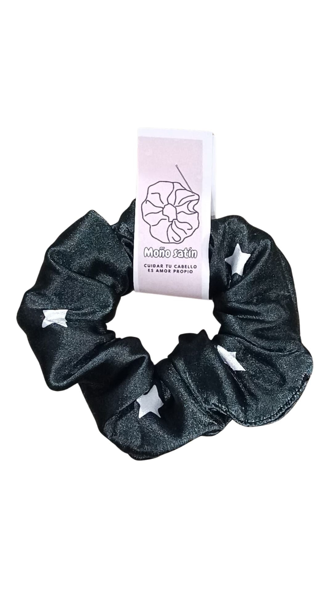 Scrunchie en satin estampado