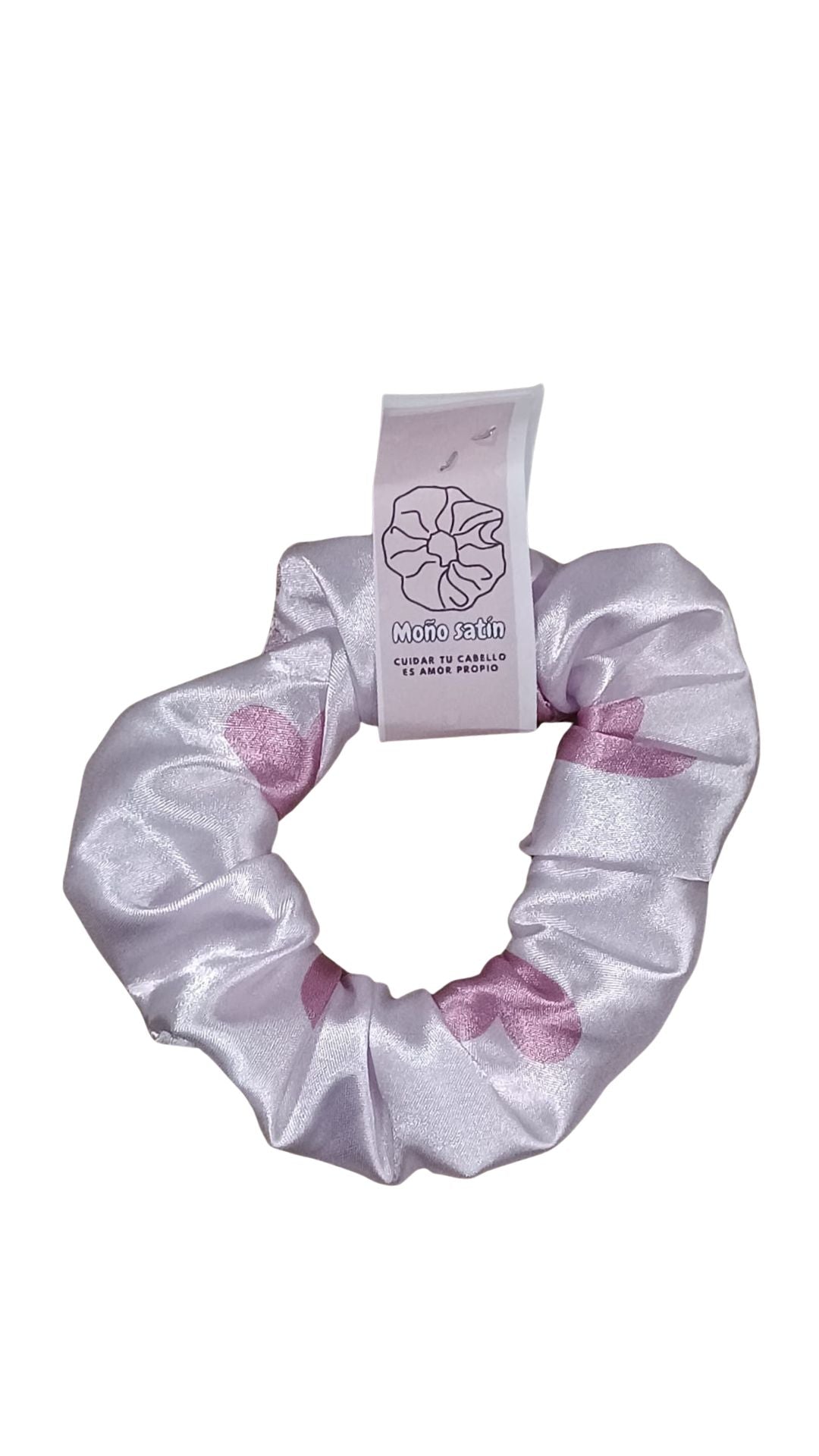 Scrunchie en satin estampado