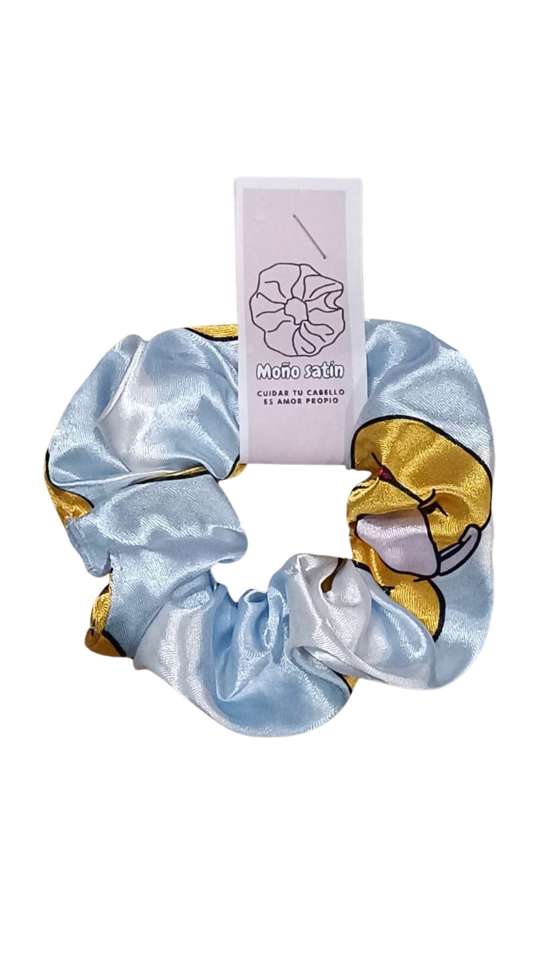 Scrunchie en satin estampado
