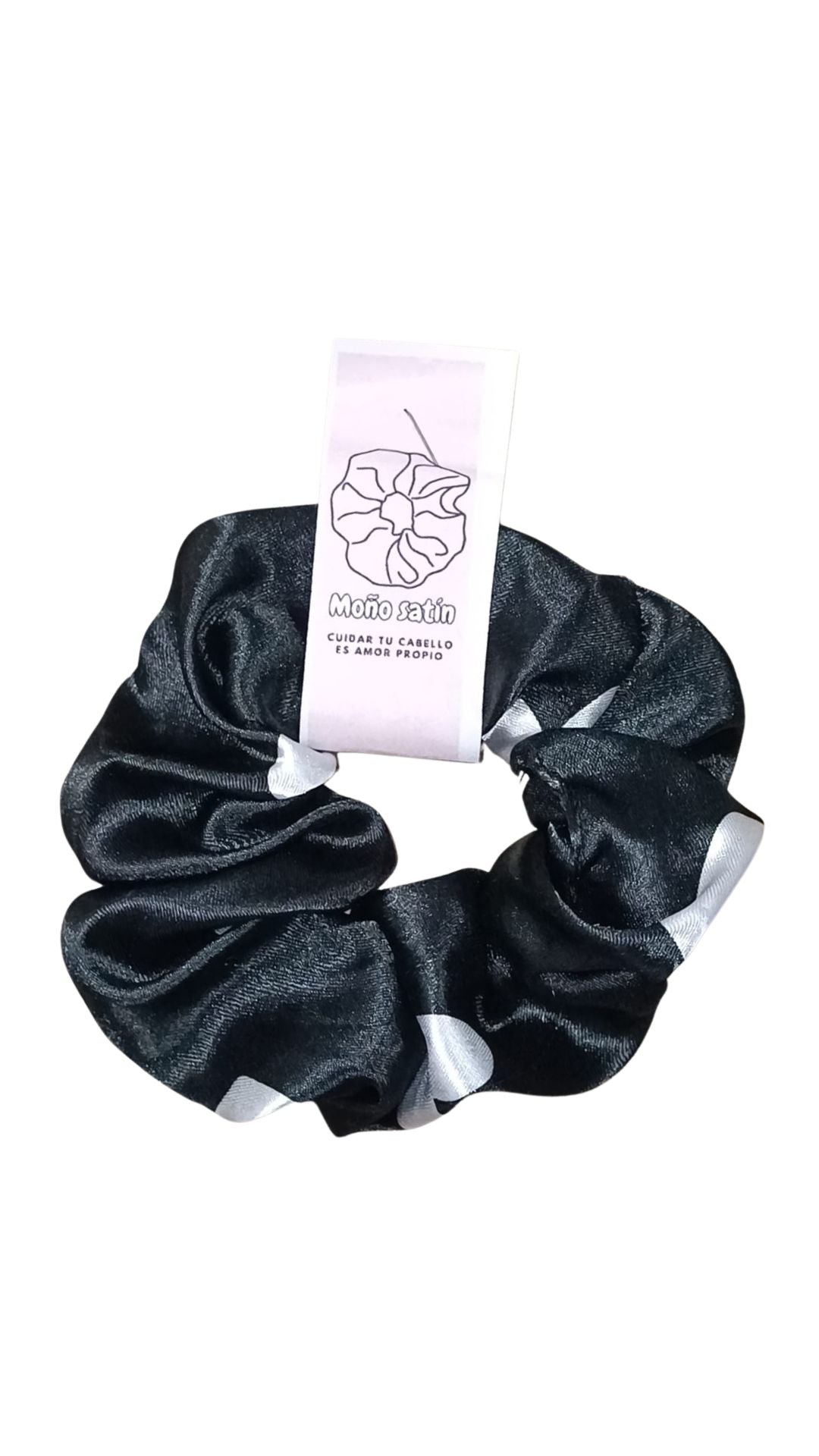 Scrunchie en satin estampado