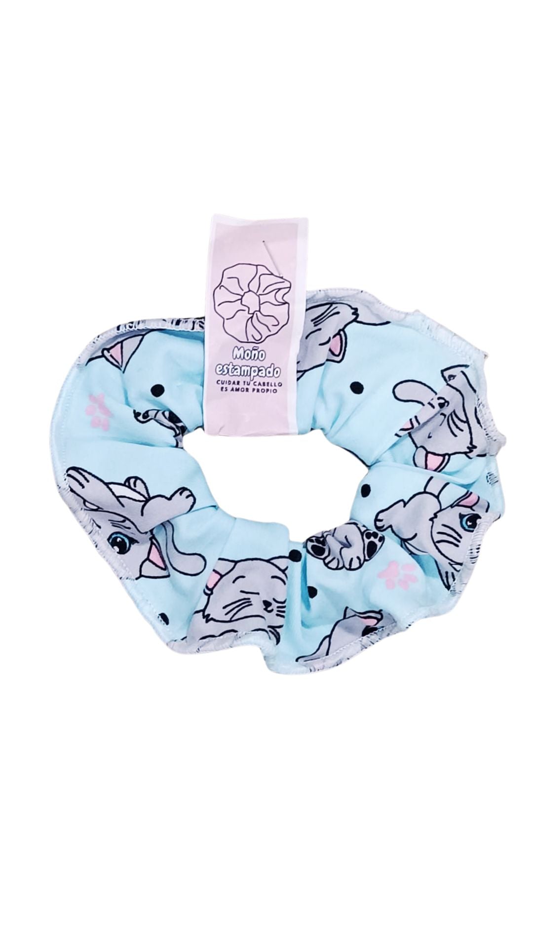 Scrunchie piel de durazno en estampado