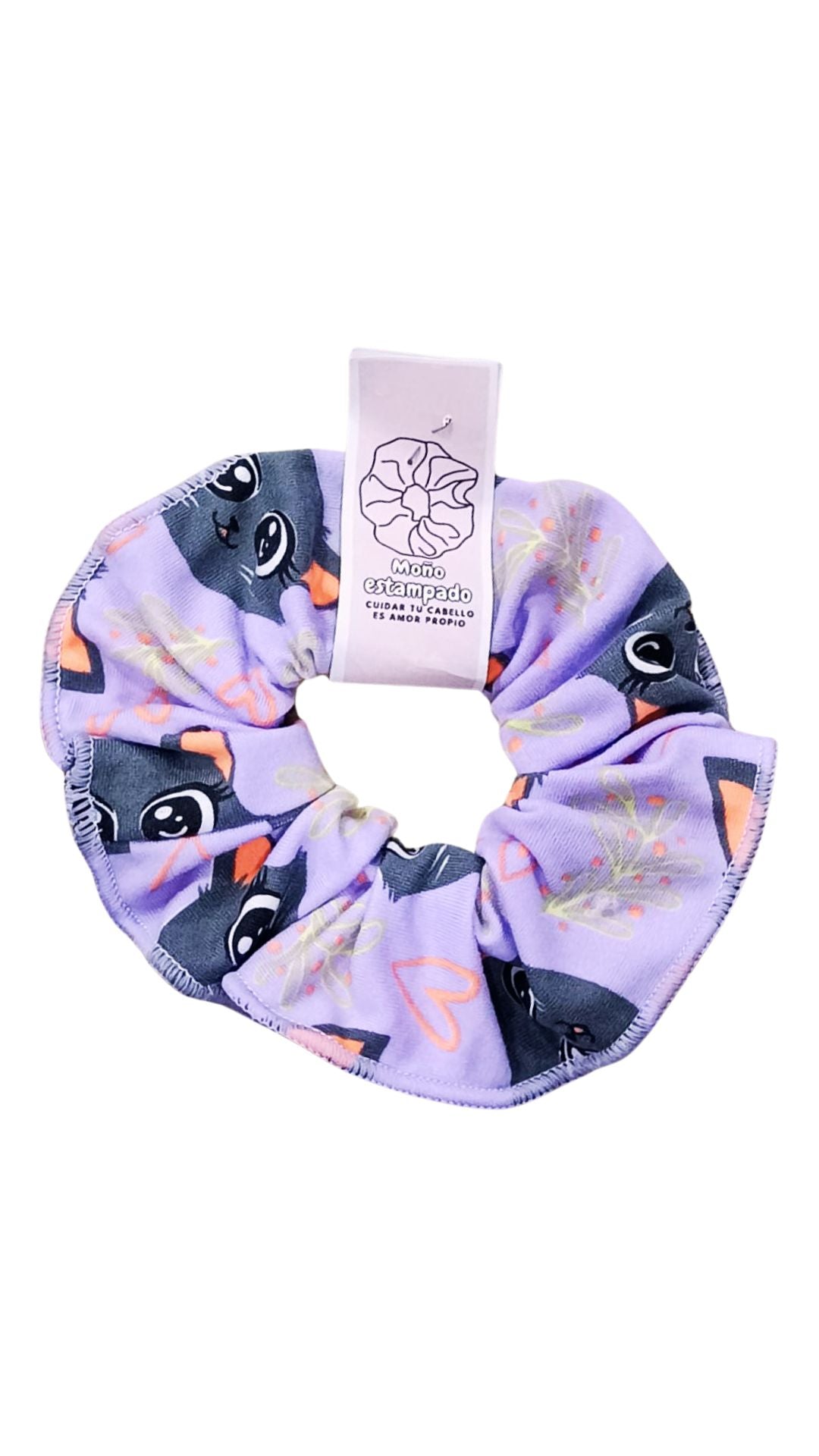 Scrunchie piel de durazno en estampado