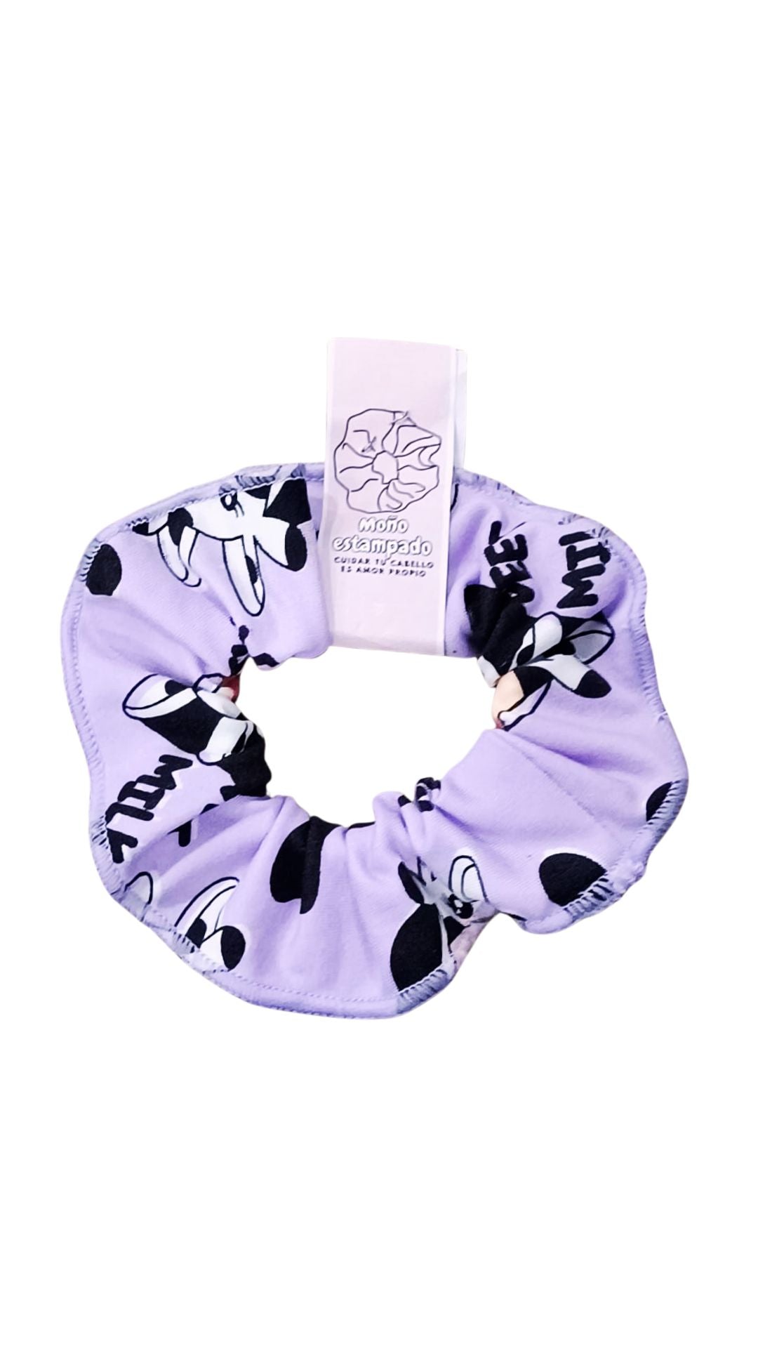 Scrunchie piel de durazno en estampado