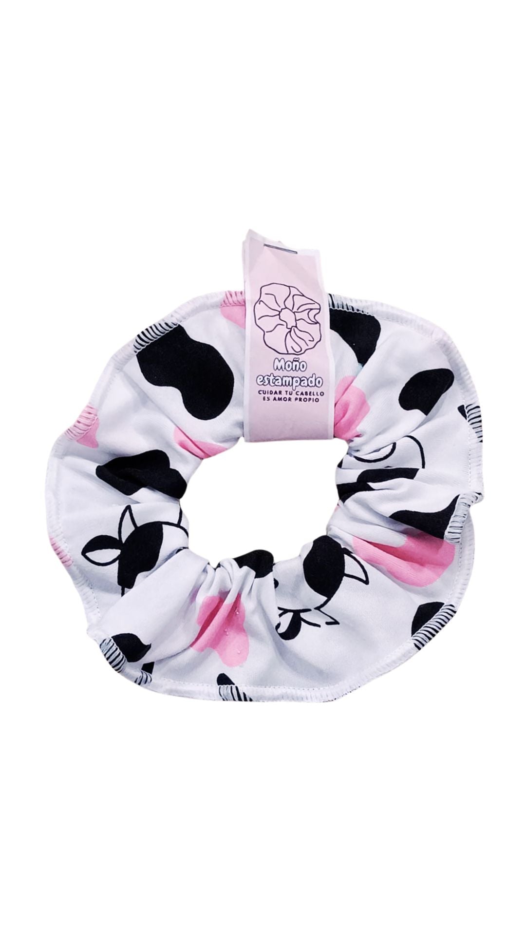 Scrunchie piel de durazno en estampado