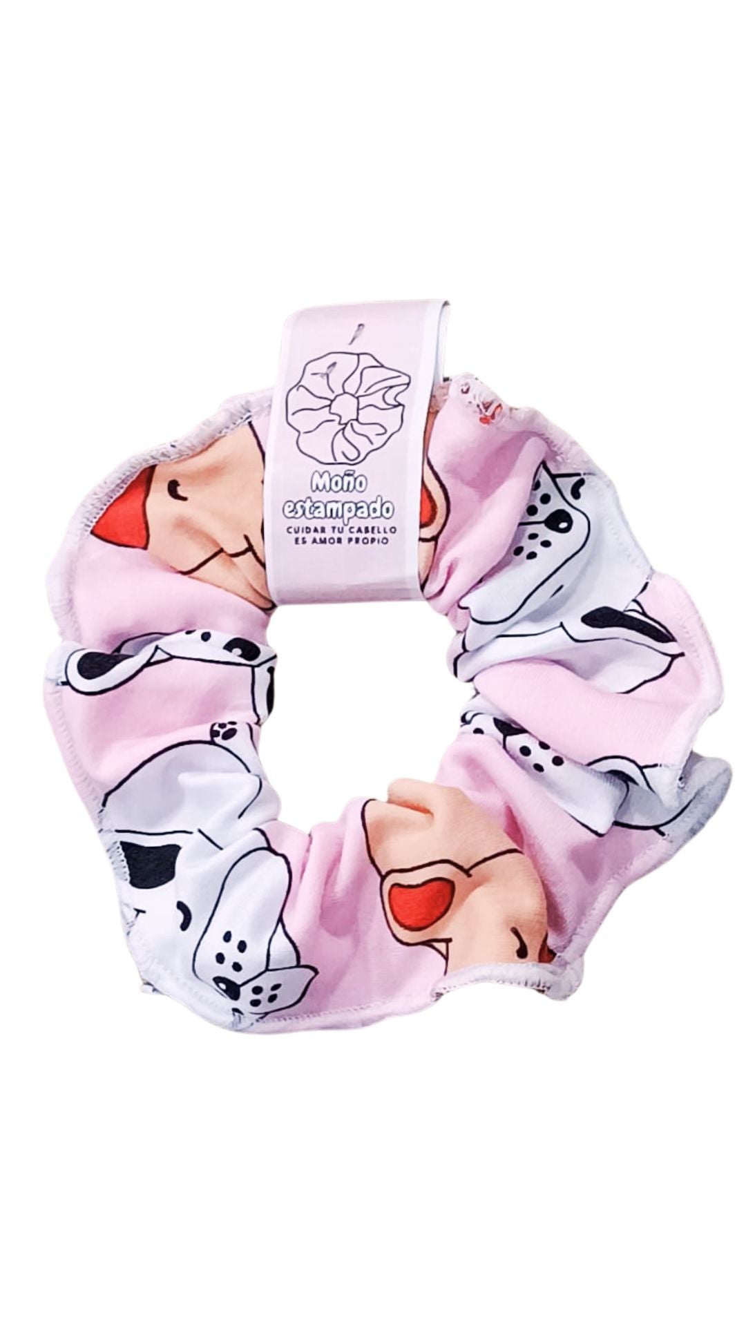 Scrunchie piel de durazno en estampado