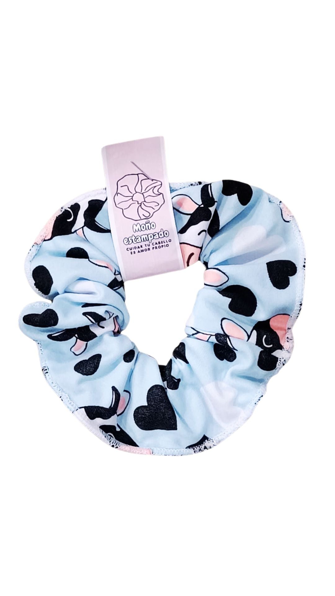 Scrunchie piel de durazno en estampado