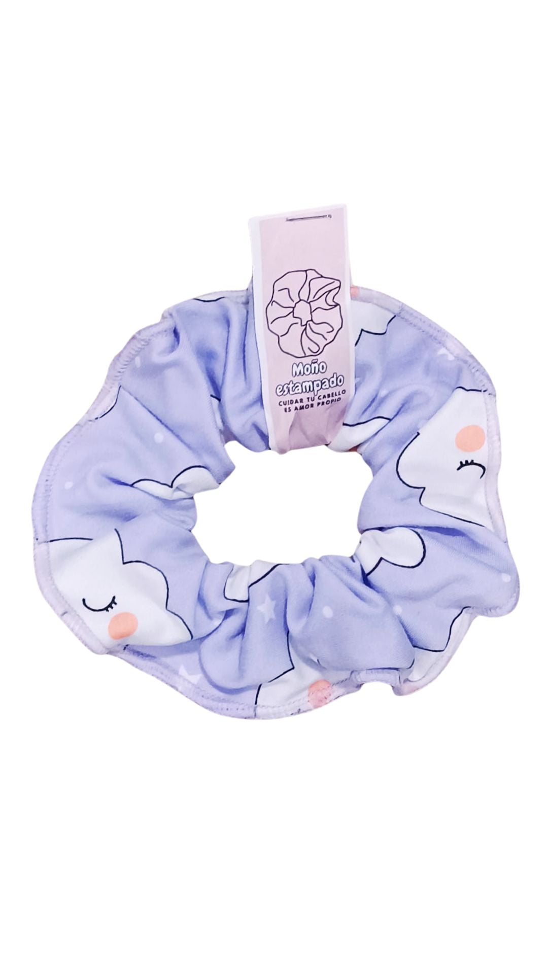 Scrunchie piel de durazno en estampado