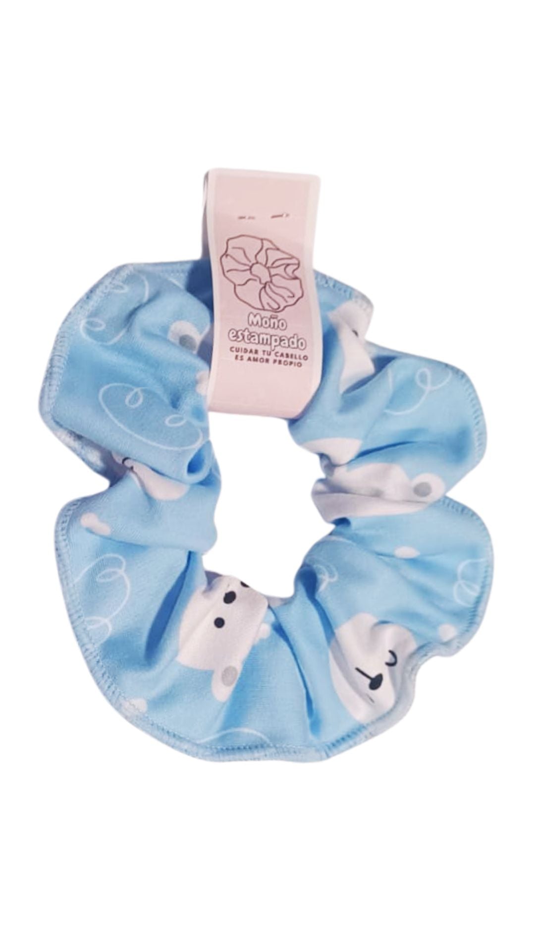 Scrunchie piel de durazno en estampado