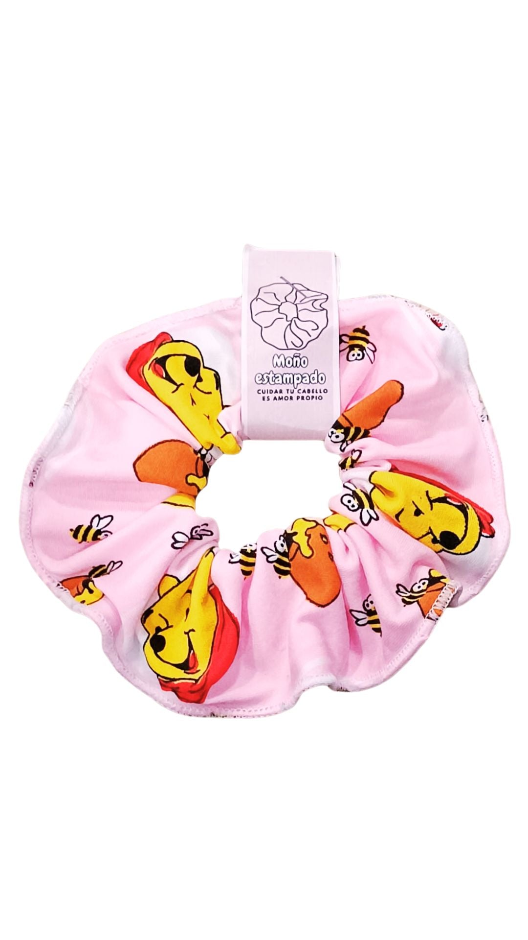 Scrunchie piel de durazno en estampado