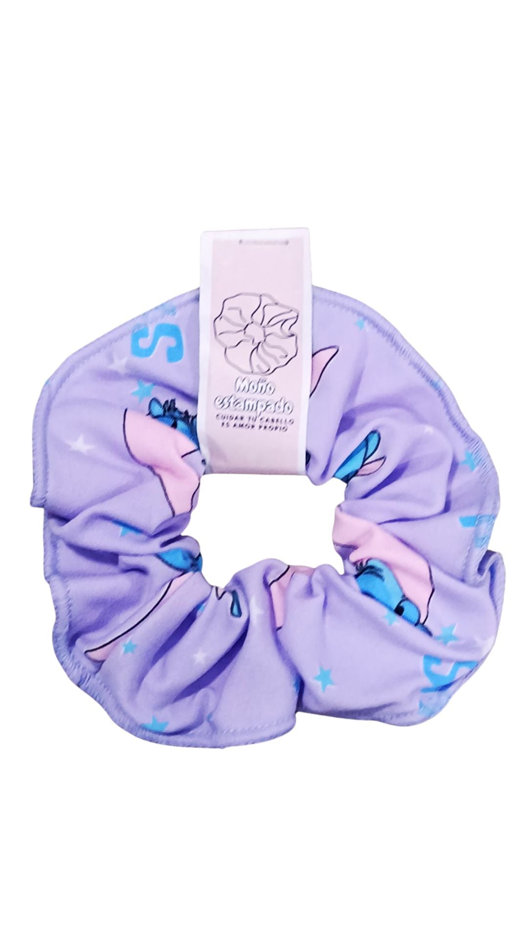 Scrunchie piel de durazno en estampado