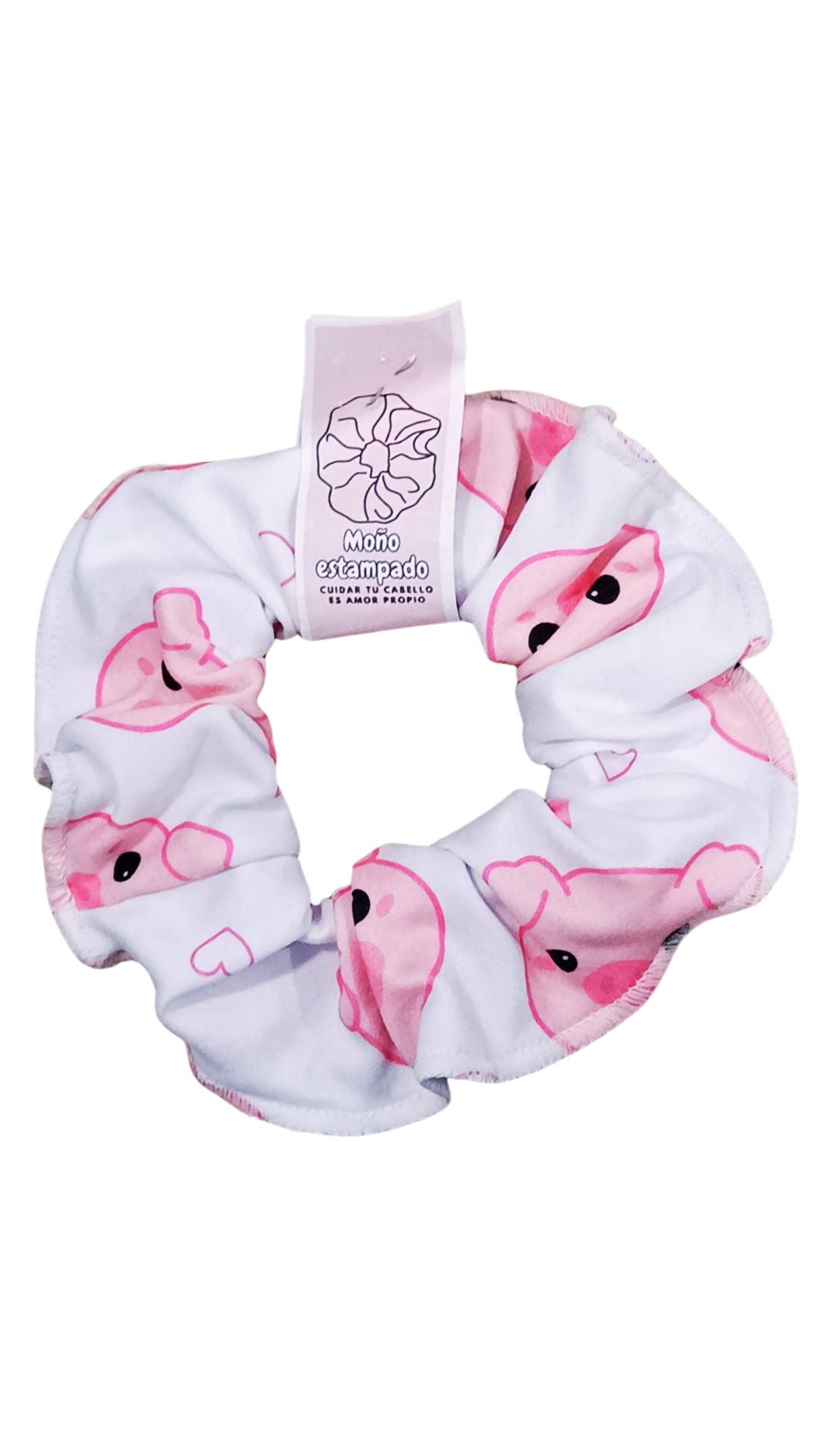 Scrunchie piel de durazno en estampado