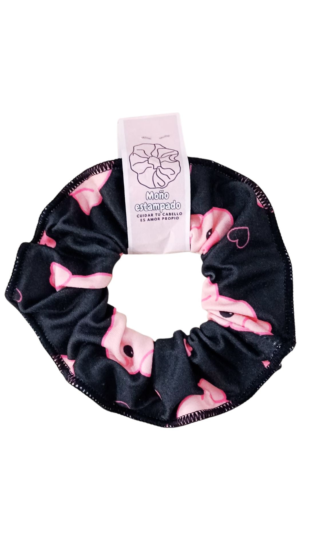 Scrunchie piel de durazno en estampado