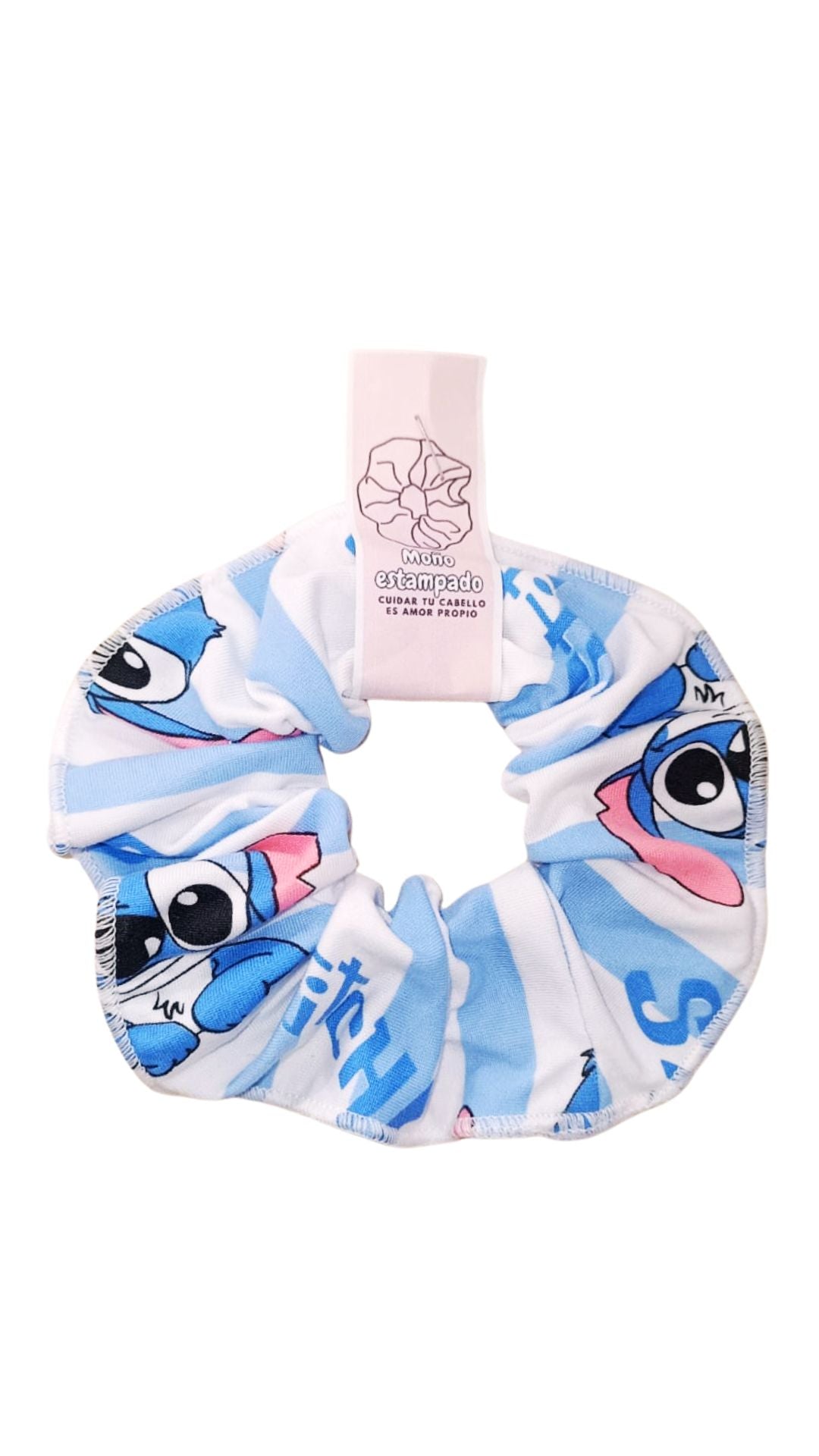 Scrunchie piel de durazno en estampado