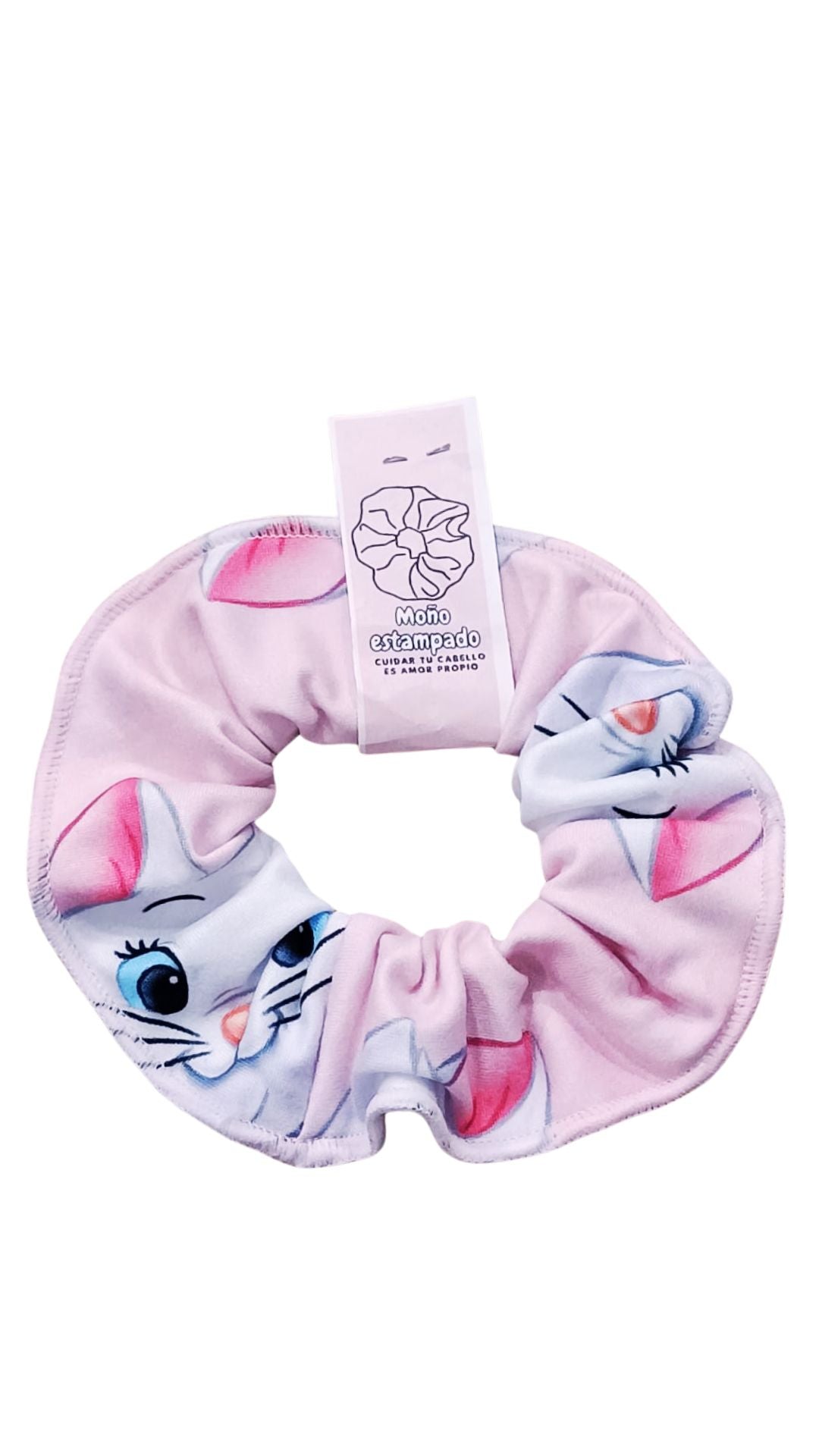 Scrunchie piel de durazno en estampado