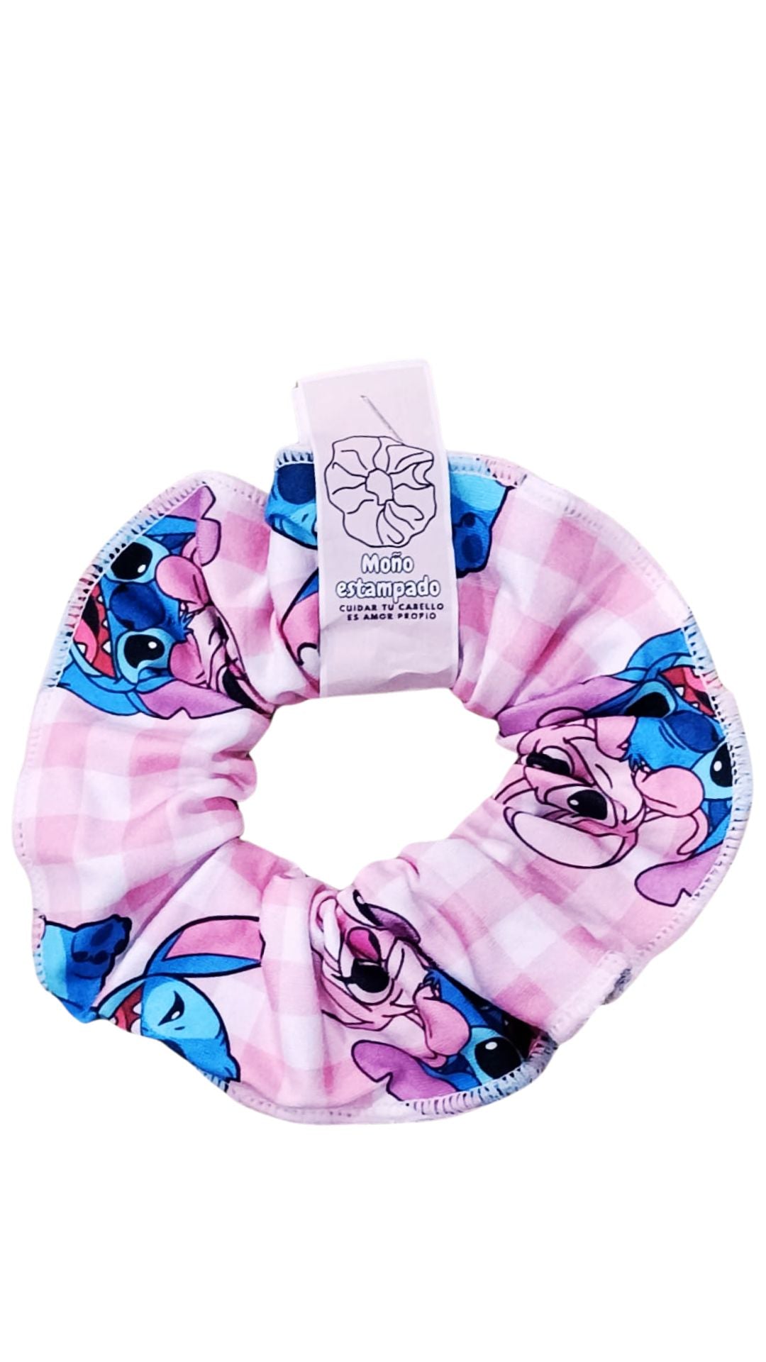 Scrunchie piel de durazno en estampado