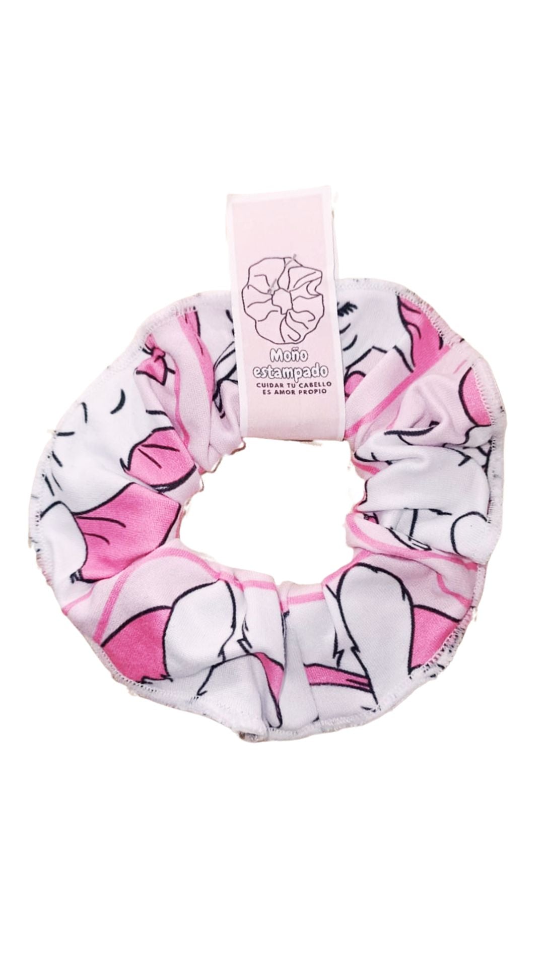 Scrunchie piel de durazno en estampado