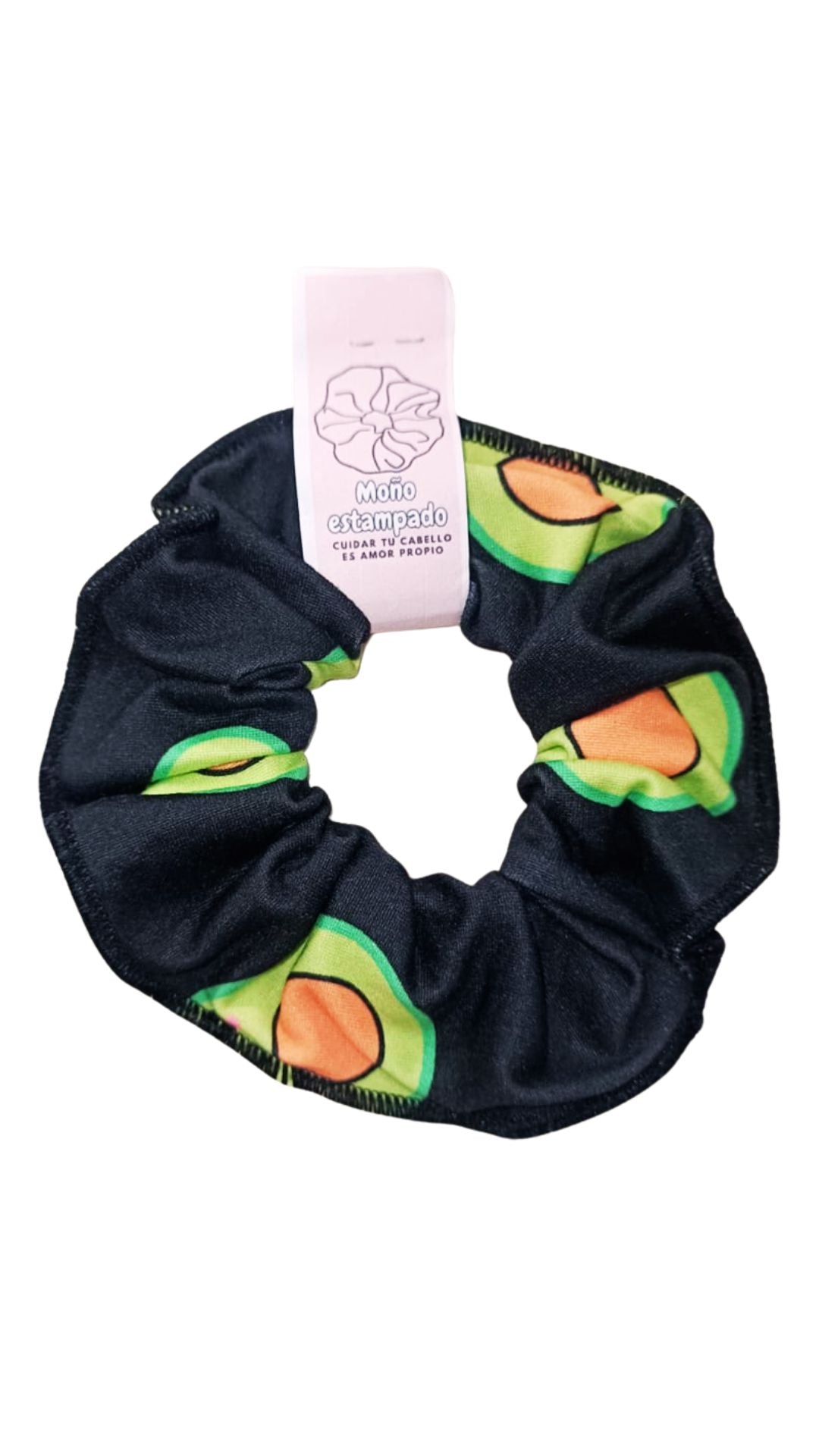 Scrunchie piel de durazno en estampado