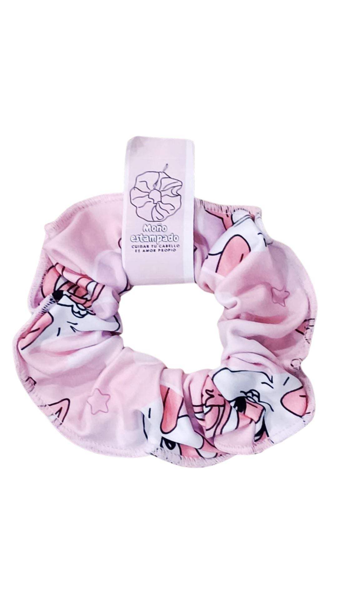 Scrunchie piel de durazno en estampado