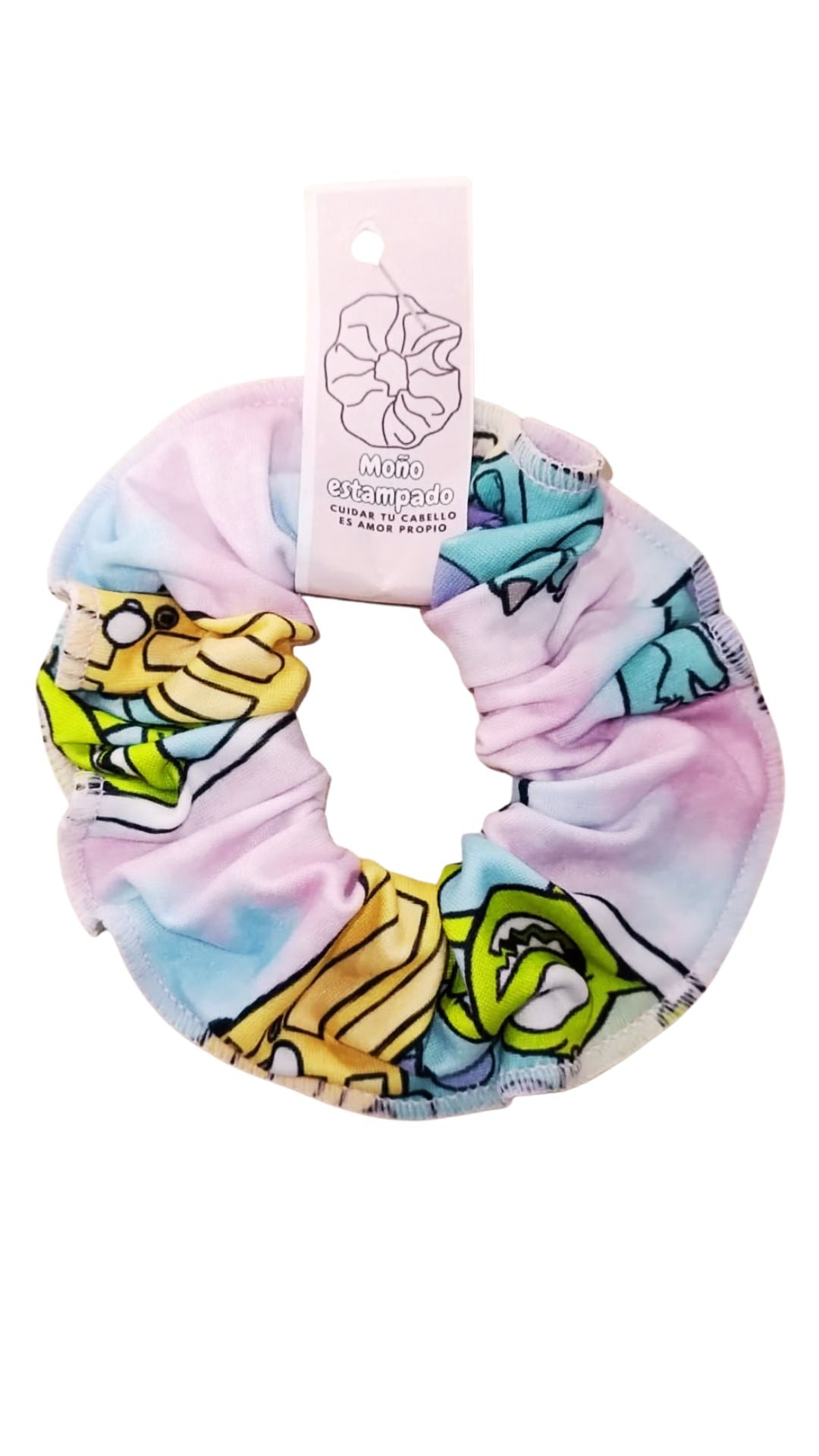 Scrunchie piel de durazno en estampado
