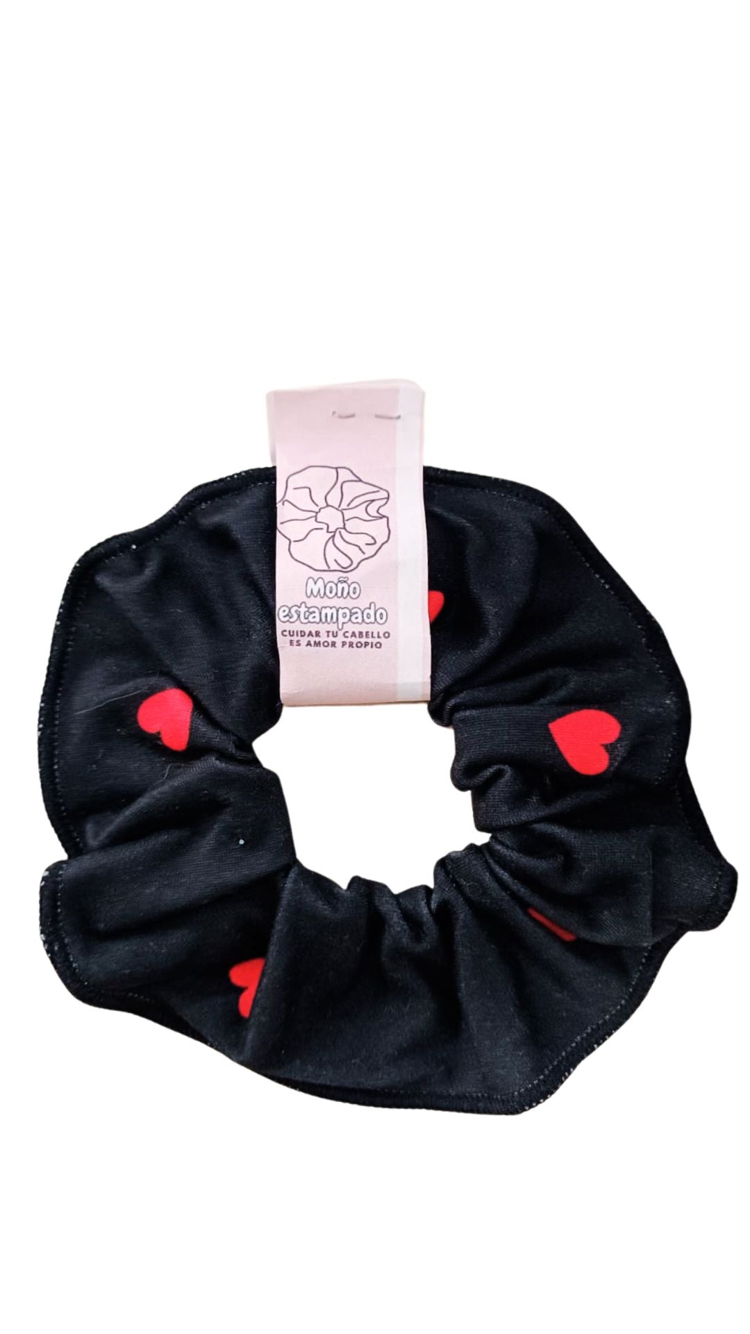 Scrunchie piel de durazno en estampado