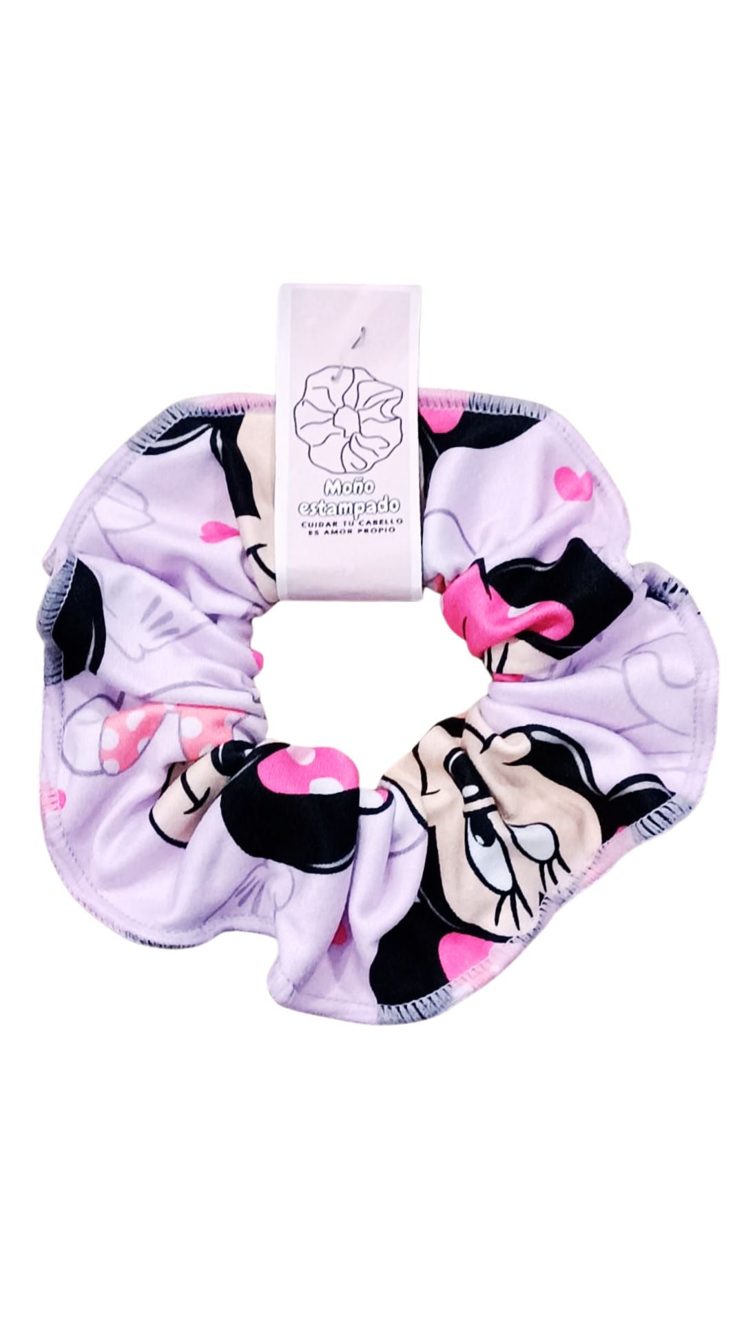 Scrunchie piel de durazno en estampado