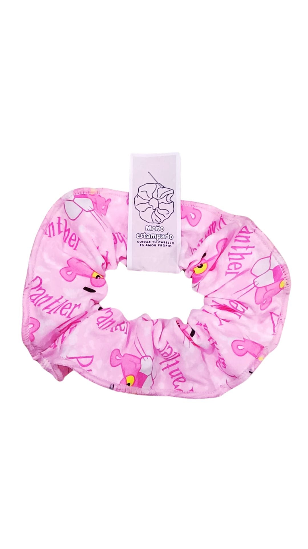 Scrunchie piel de durazno en estampado