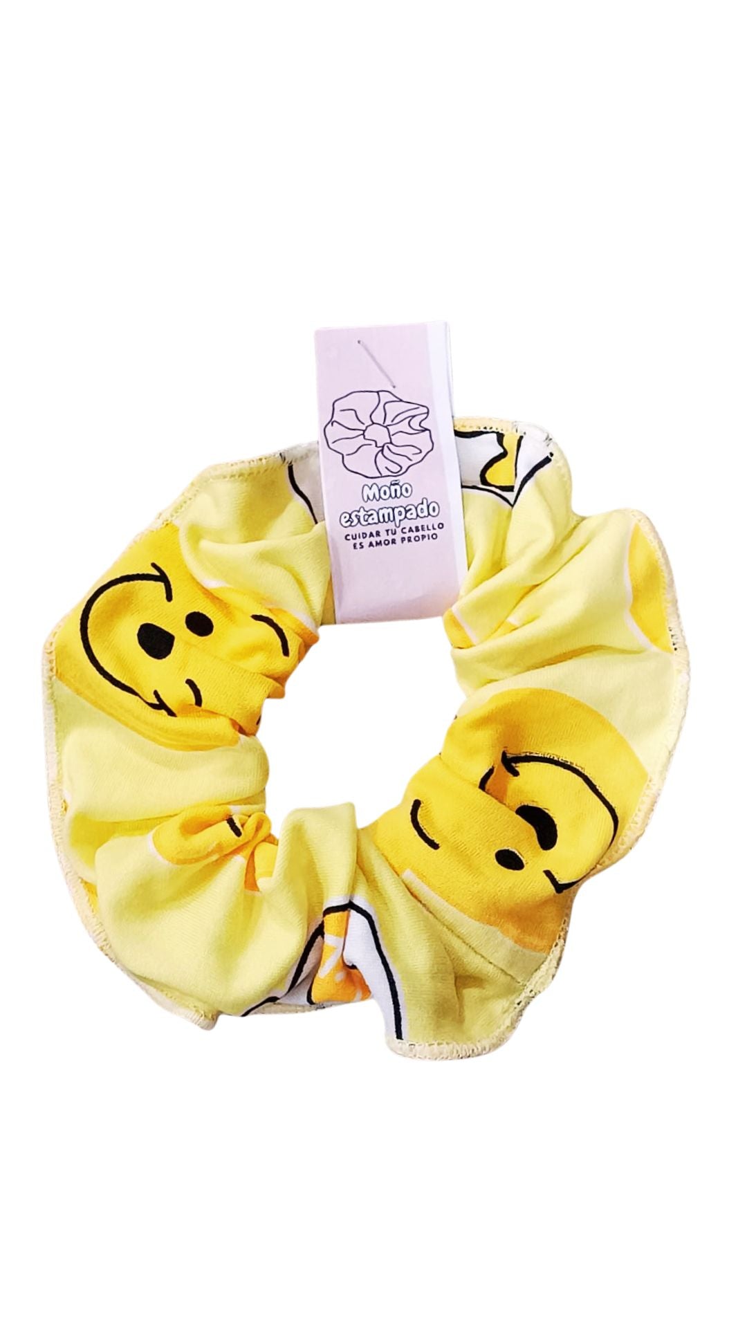 Scrunchie piel de durazno en estampado