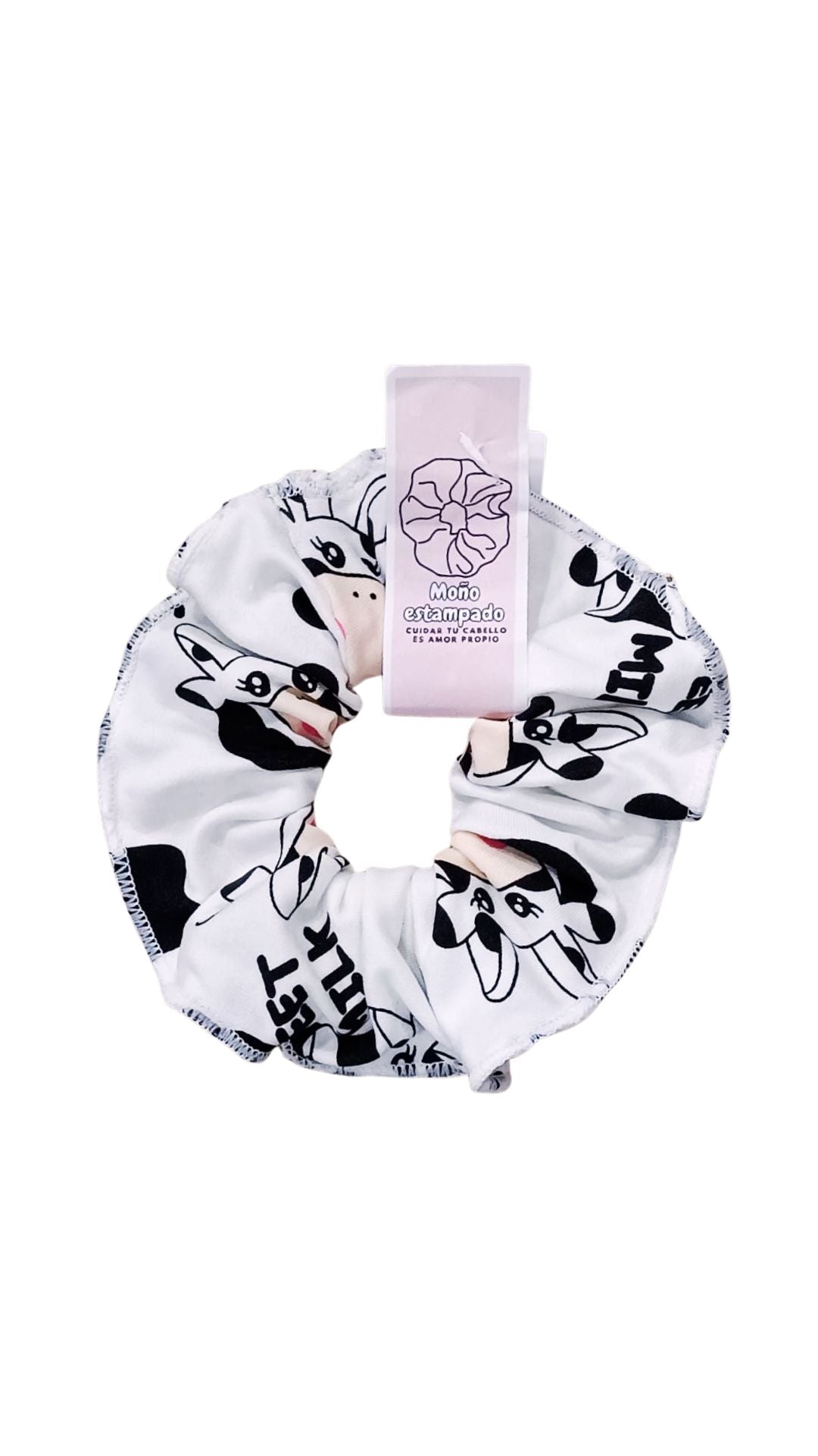 Scrunchie piel de durazno en estampado